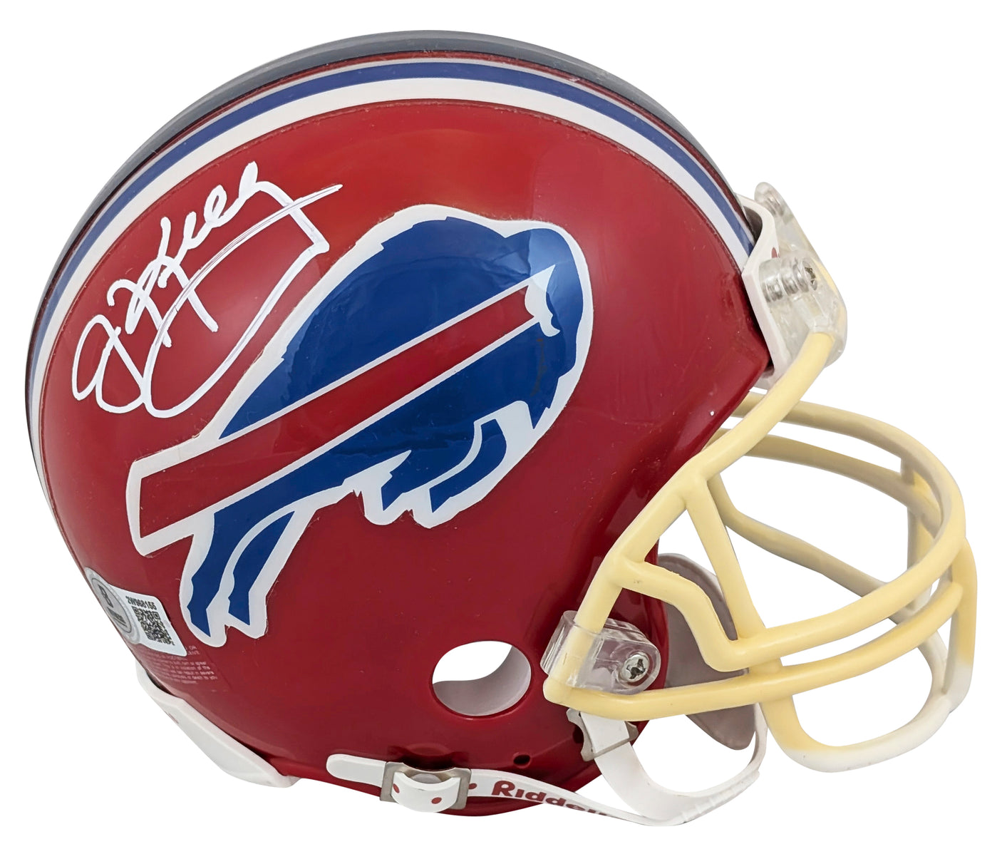 Bills Jim Kelly Authentic Signed VSR4 Rep Mini Helmet BAS Witnessed #2W968155
