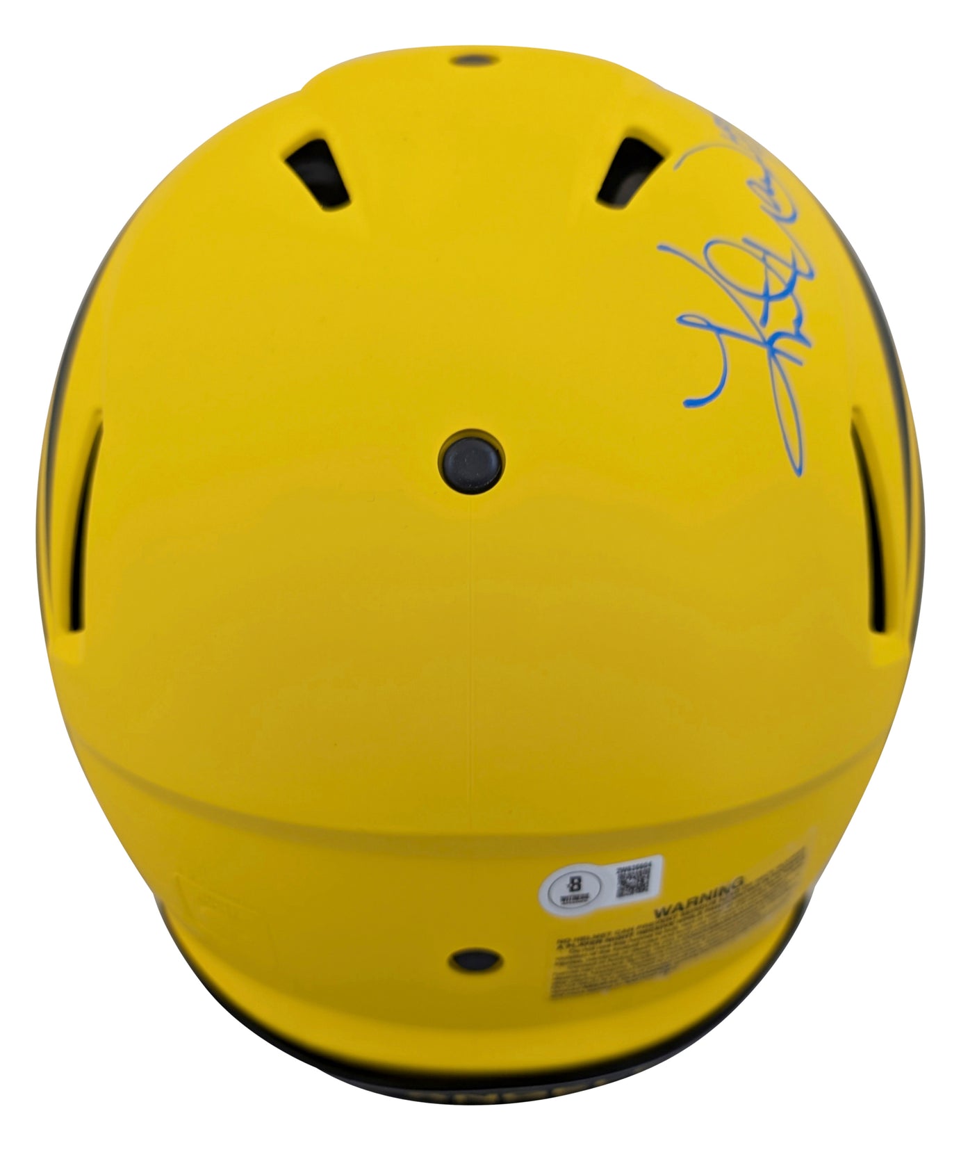 Rams (2) Faulk & Warner "HOF" Signed Rave F/S Speed Proline Helmet W/ Case BAS W