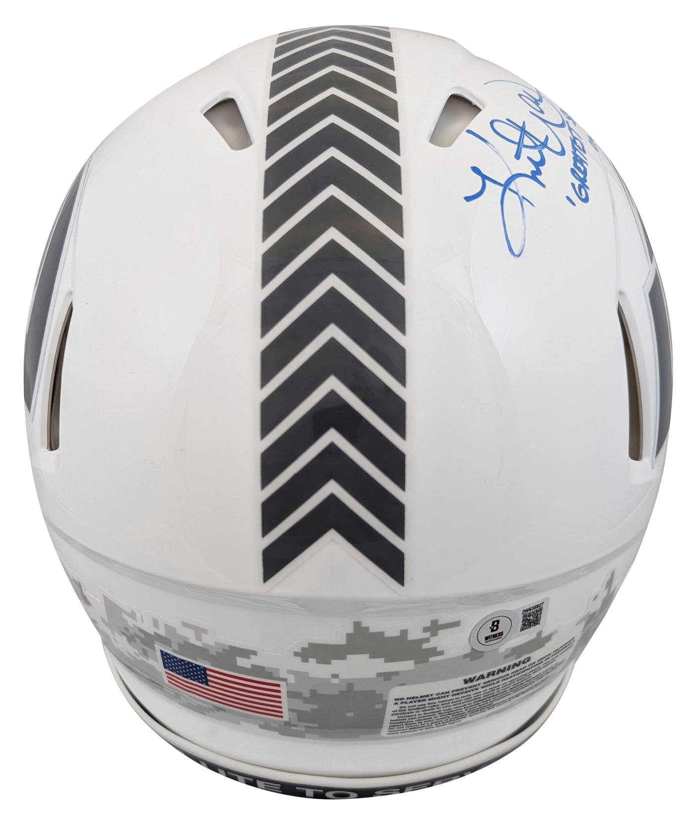 Rams Marshall Faulk & Kurt Warner Signed STS III F/S Speed Proline Helmet BAS W