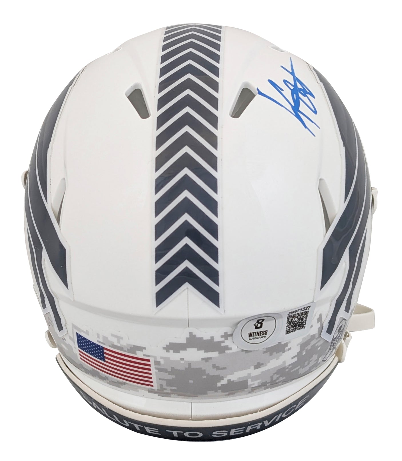 Bills Keon Coleman Signed Salute To Service III Speed Mini Helmet BAS Witnessed