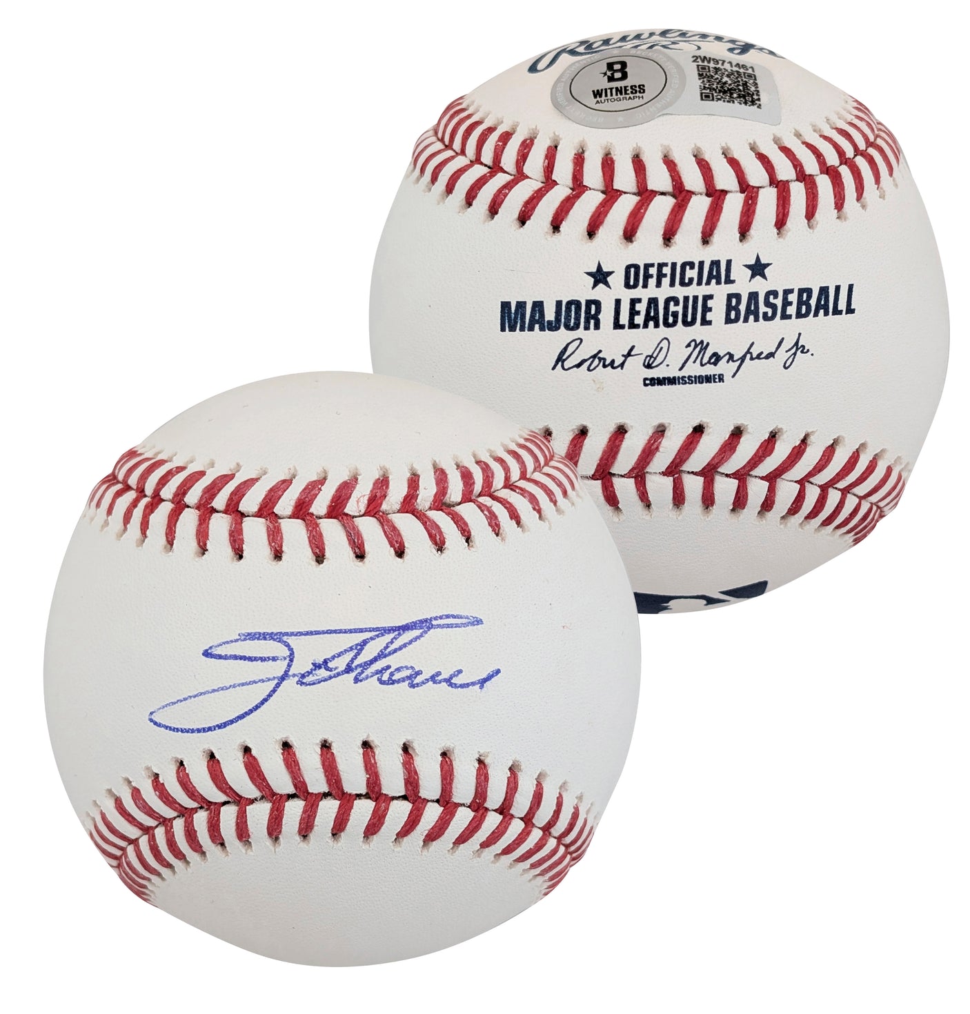 Indians Jim Thome Authentic Signed Manfred Oml Baseball BAS Witnessed