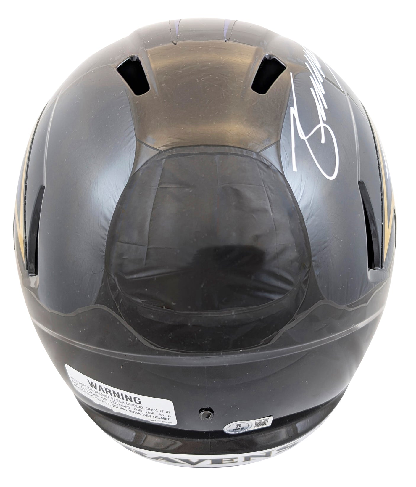 Ravens Zay Flowers Authentic Signed Full Size Speed Rep Helmet Autographed BAS