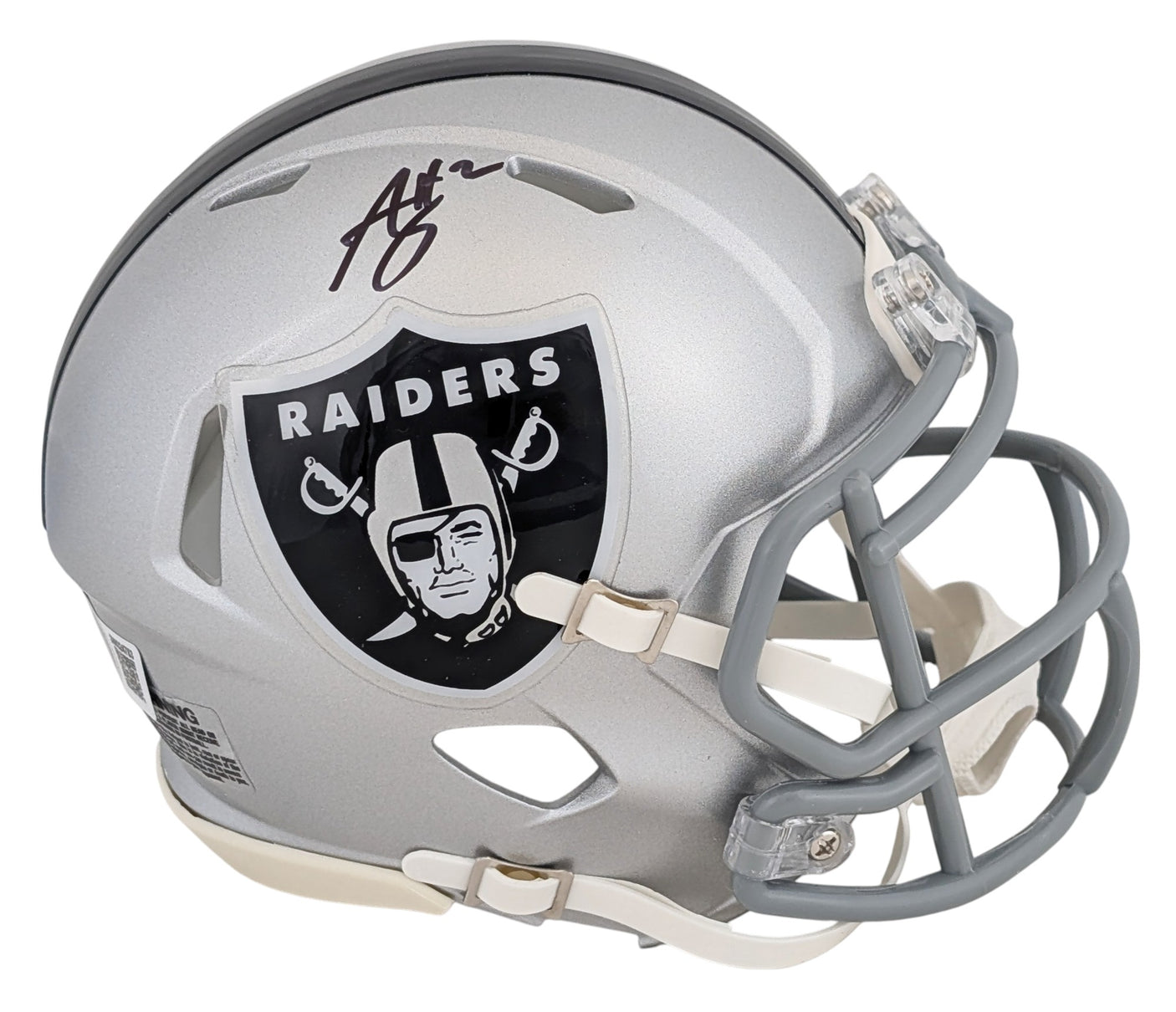 Raiders Ashton Jeanty Authentic Signed Speed Mini Helmet BAS Witnessed