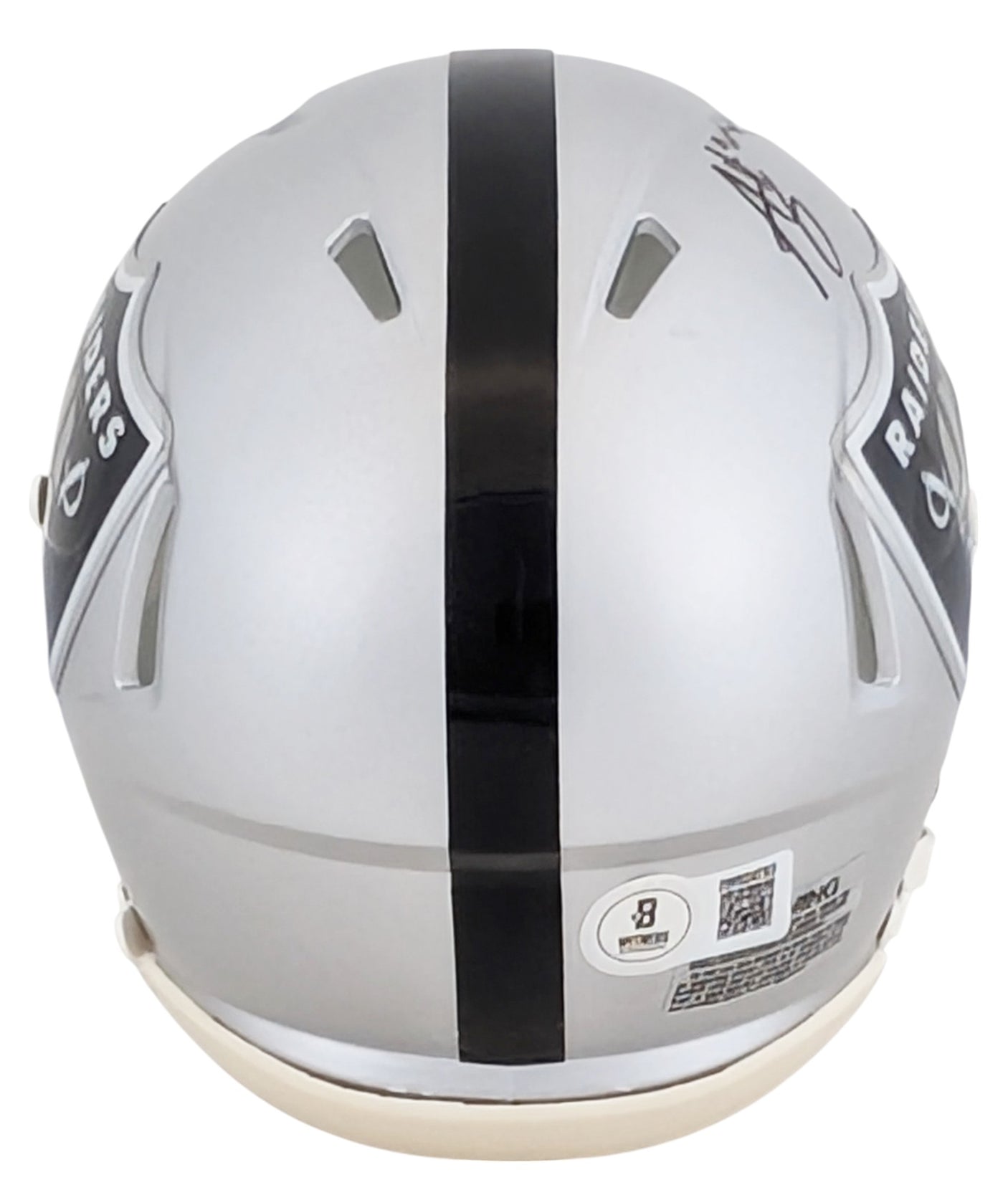 Raiders Ashton Jeanty Authentic Signed Speed Mini Helmet W/ Case BAS Witnessed
