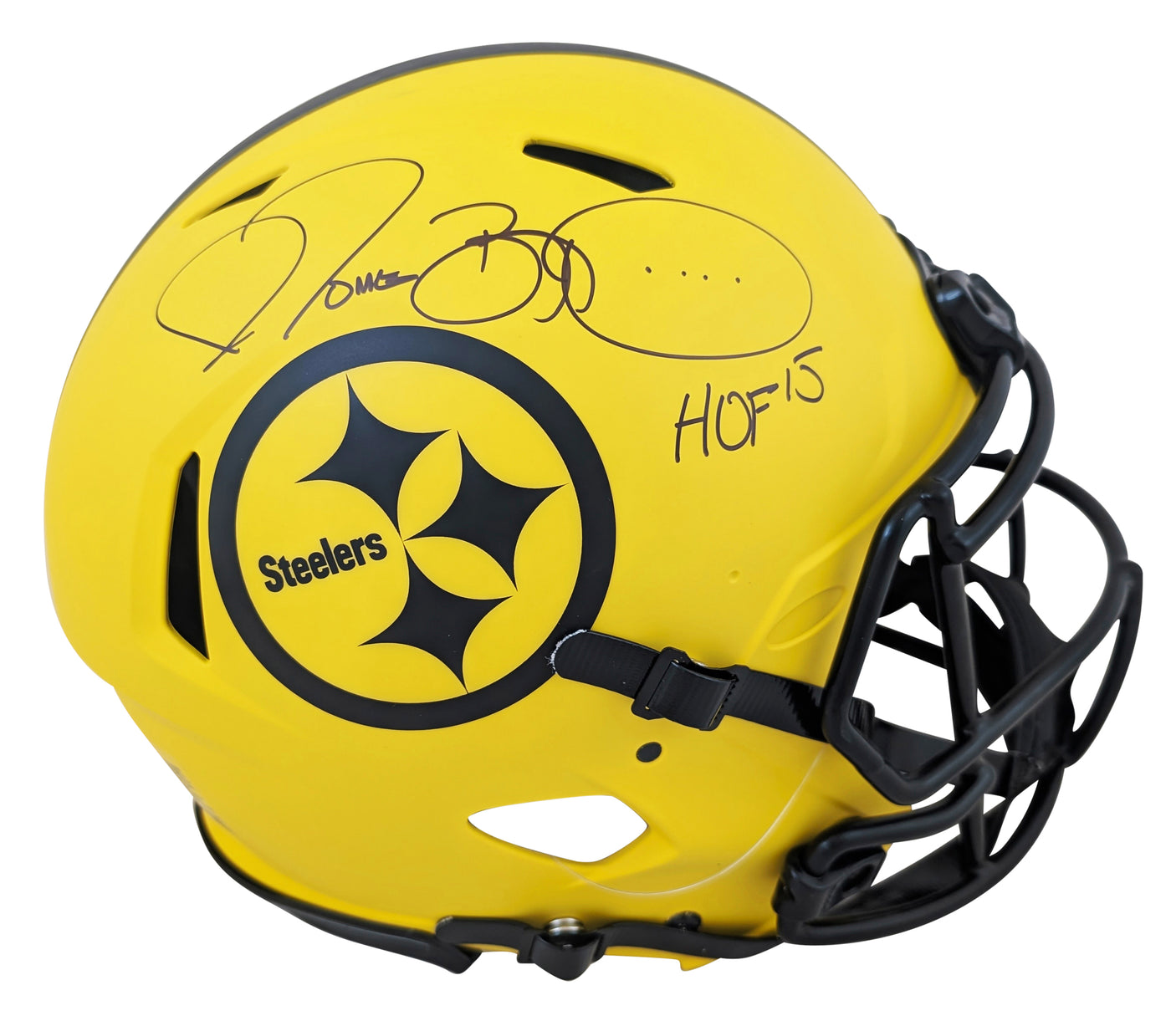 Steelers Jerome Bettis "HOF 15" Signed Rave Full Size Speed Proline Helmet BAS W