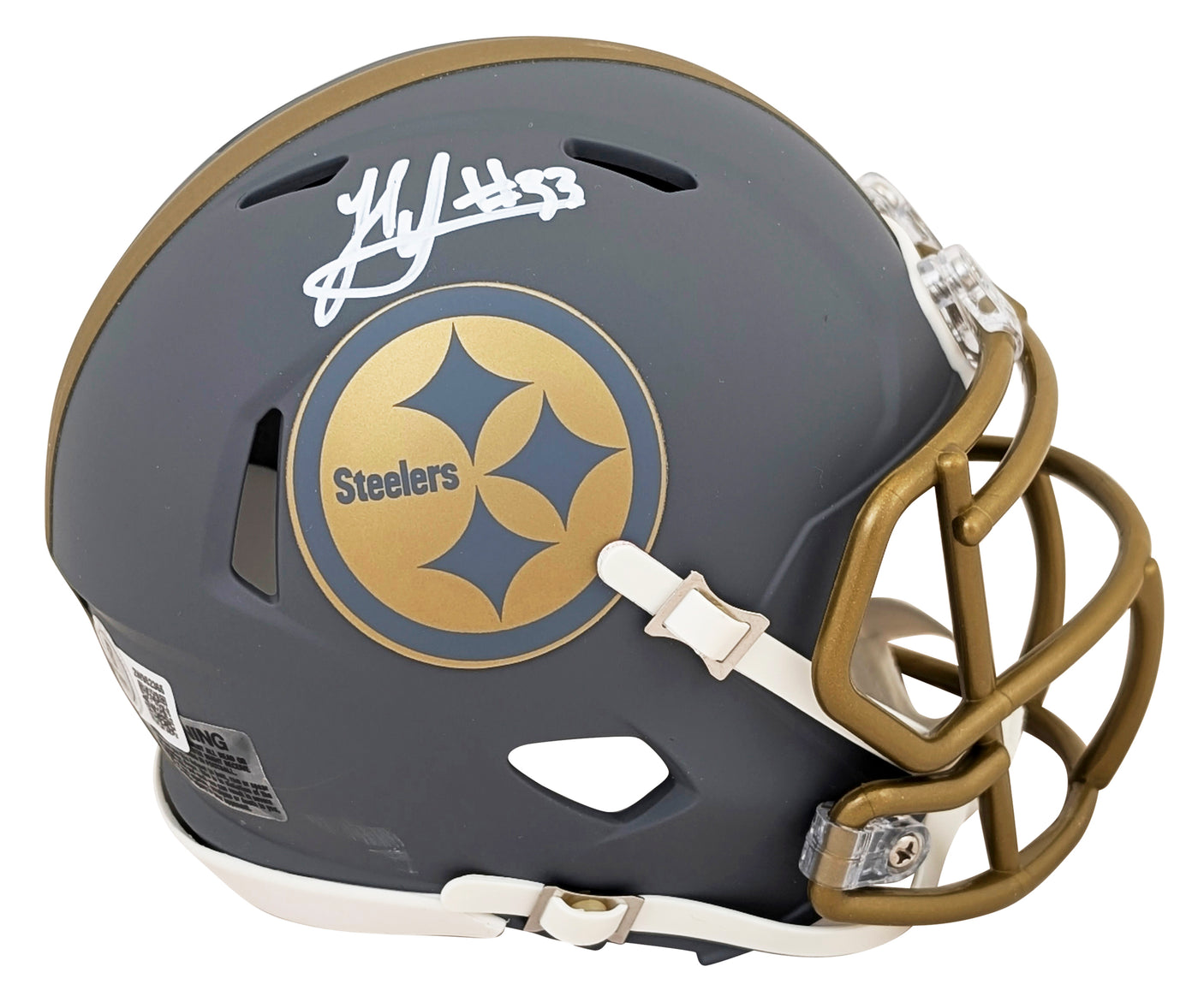Steelers Jack Sawyer Authentic Signed Slate Speed Mini Helmet BAS Witnessed