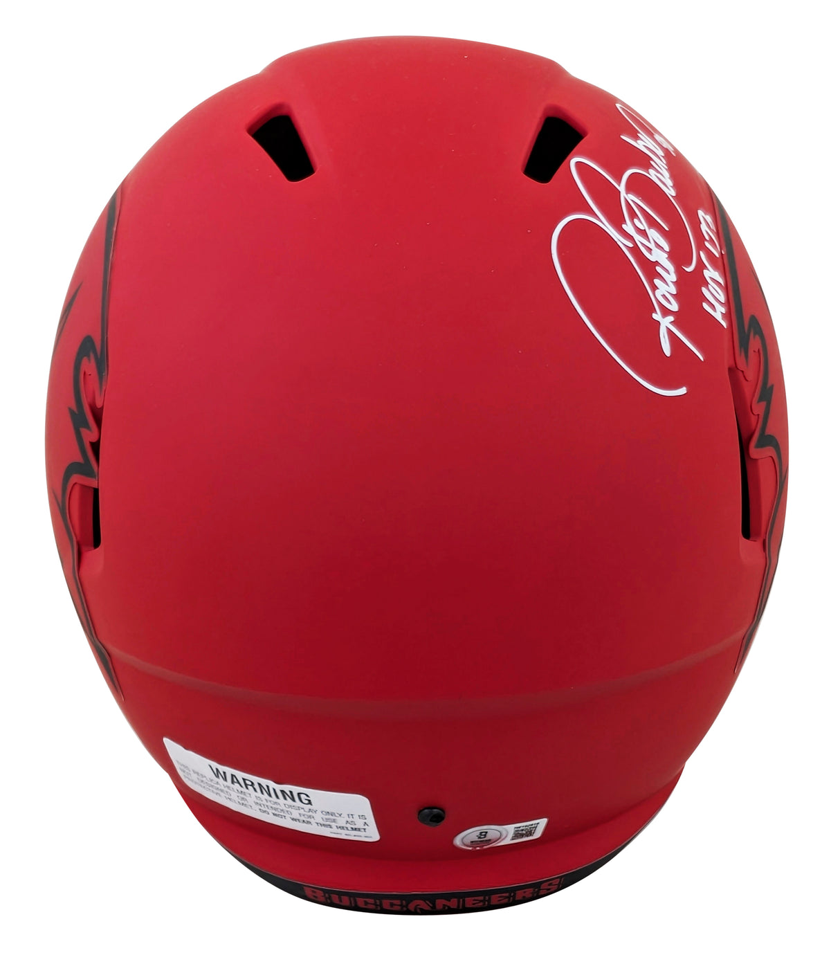Buccaneers Ronde Barber "HOF 23" Signed Rave F/S Speed Rep Helmet W/ Case BAS W