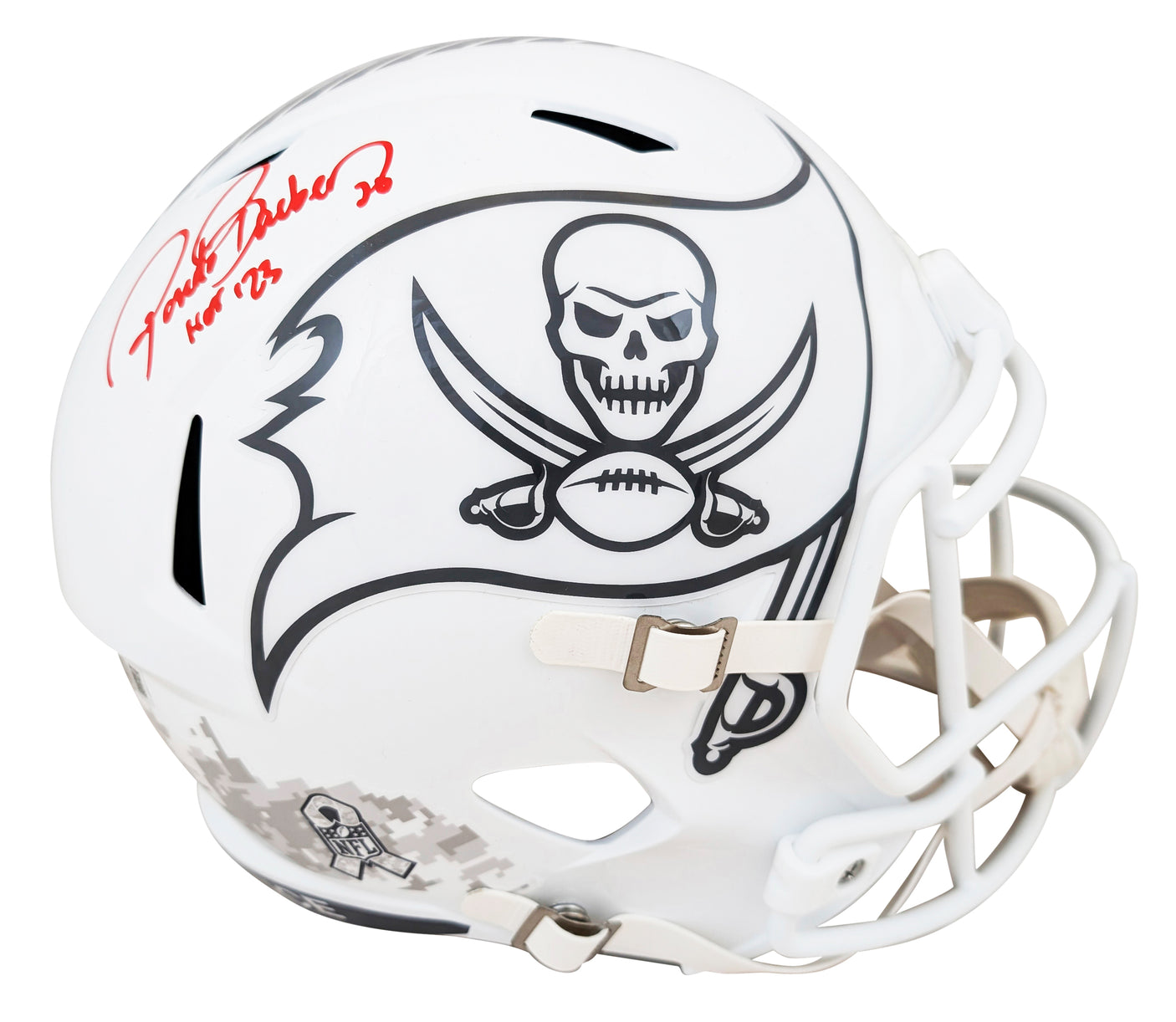 Buccaneers Ronde Barber "HOF 23" Signed STS III F/S Speed Rep Helmet BAS Wit