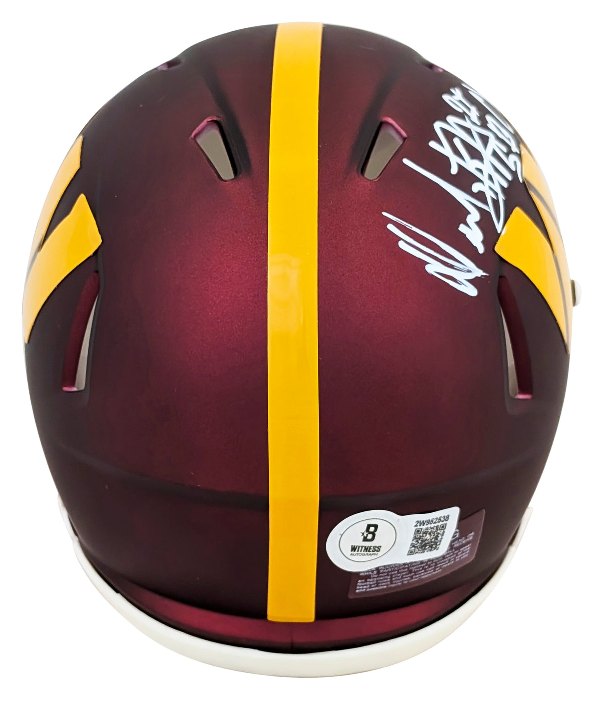 Commanders Dexter Manley "2x SB Champ" Signed Speed Mini Helmet BAS Witnessed