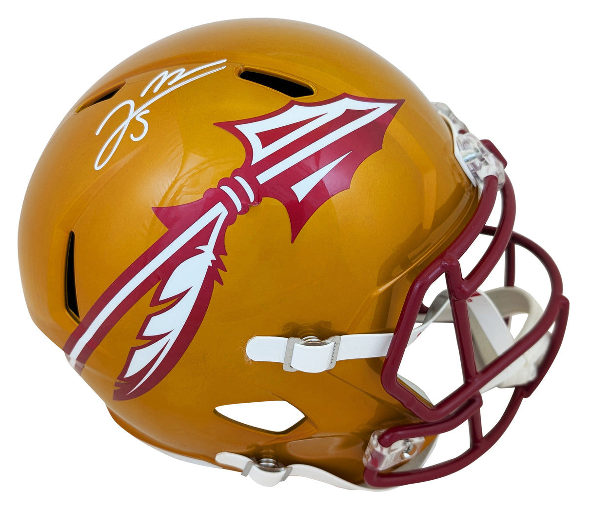 Florida State Jared Verse Signed Flash Full Size Speed Rep Helmet W/ Case BAS W