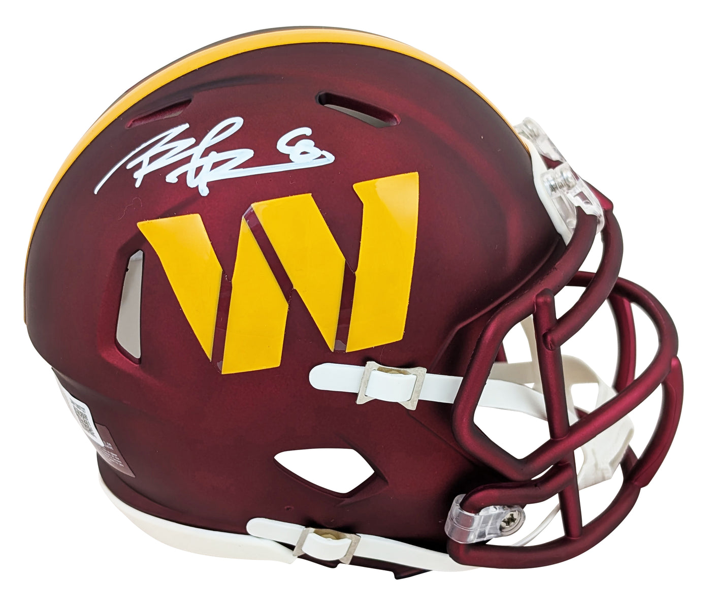 Commanders Brian Robinson Jr. Signed Speed Mini Helmet W/ Case BAS Witnessed