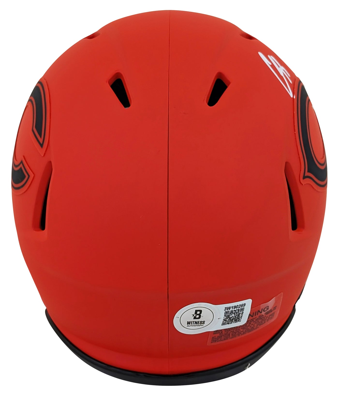 Bears Luther Burden III Signed Rave Speed Mini Helmet W/ Case BAS Witnessed