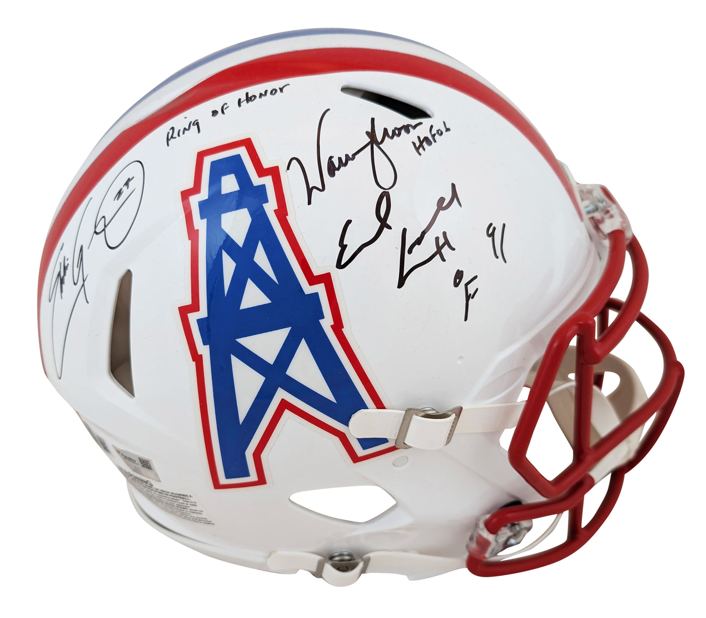 (3) Campbell, George & Moon Signed 81-98 TB F/S Speed Proline Helmet W/ Case BAS