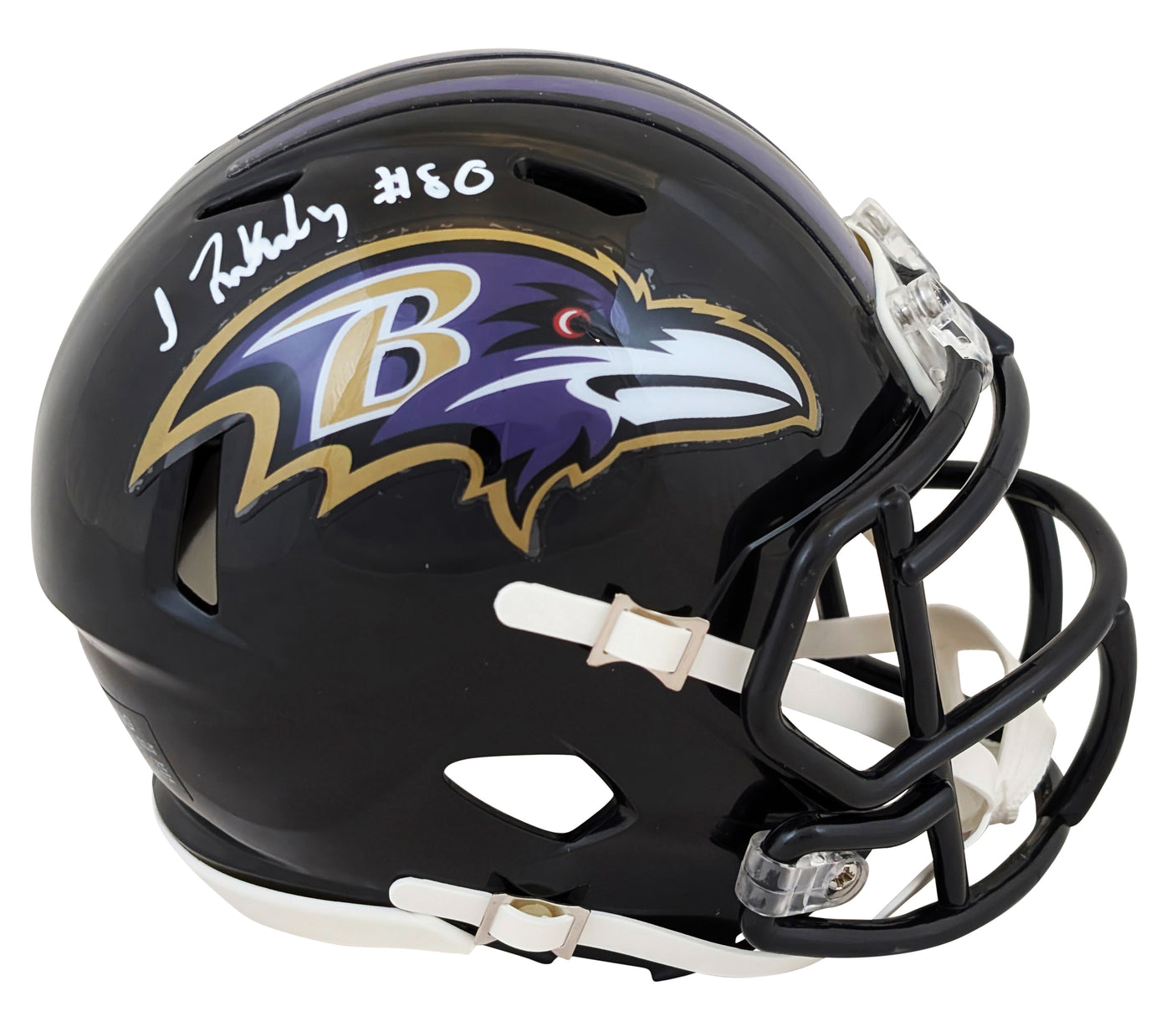 Ravens Isaiah Likely Authentic Signed Speed Mini Helmet W/ Case BAS Witnessed