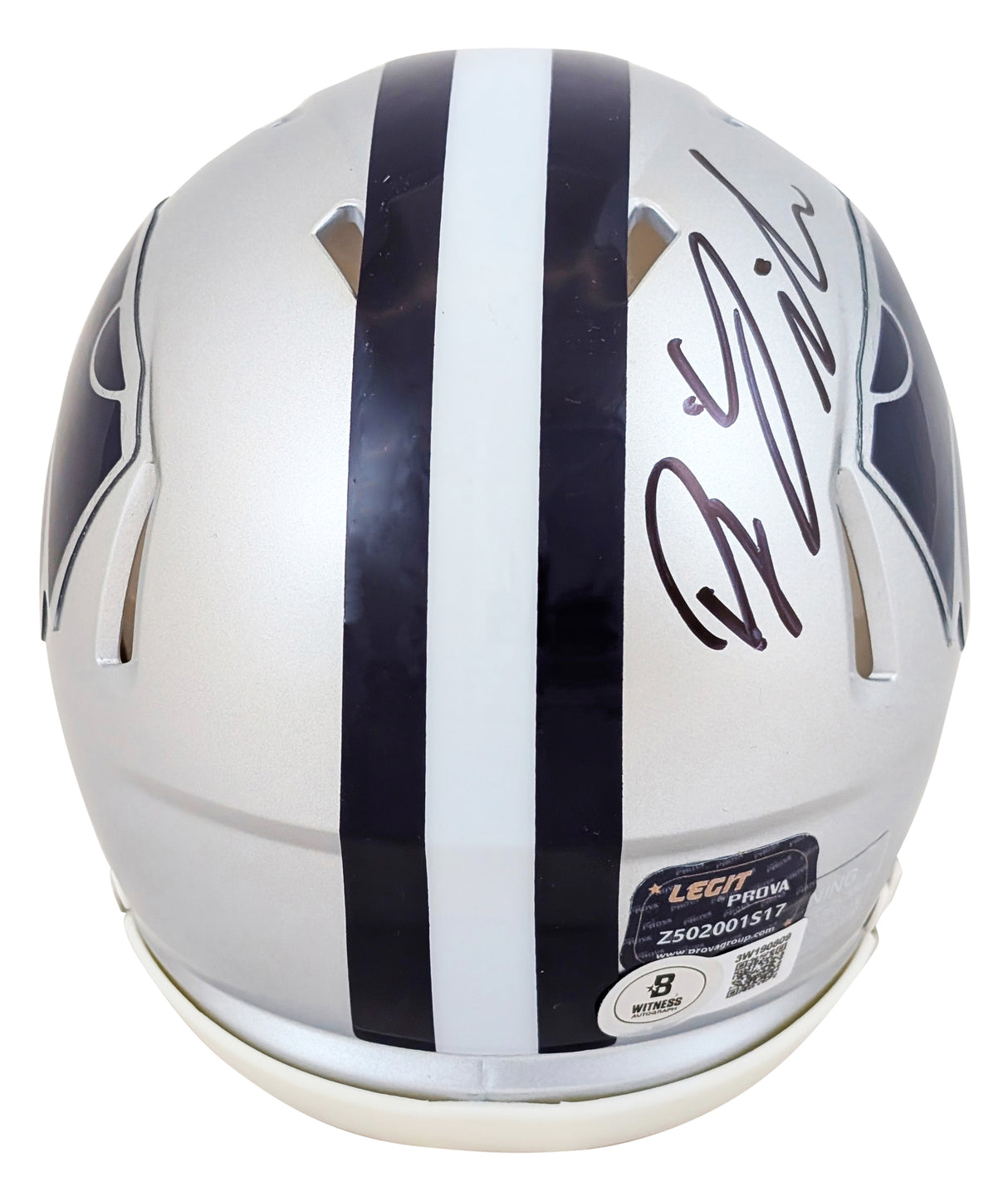 Kansas State D.J. Giddens Authentic Signed Speed Mini Helmet W/ Case BAS Witness