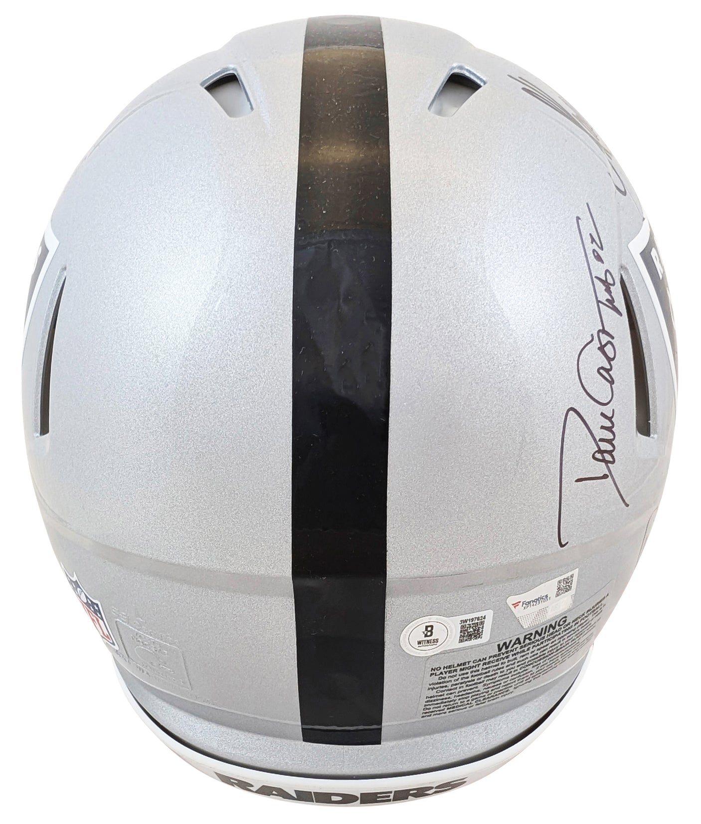 Raiders (4) Casper, Allen, Brown +1 Signed F/S Speed Proline Helmet w/ Case BAS