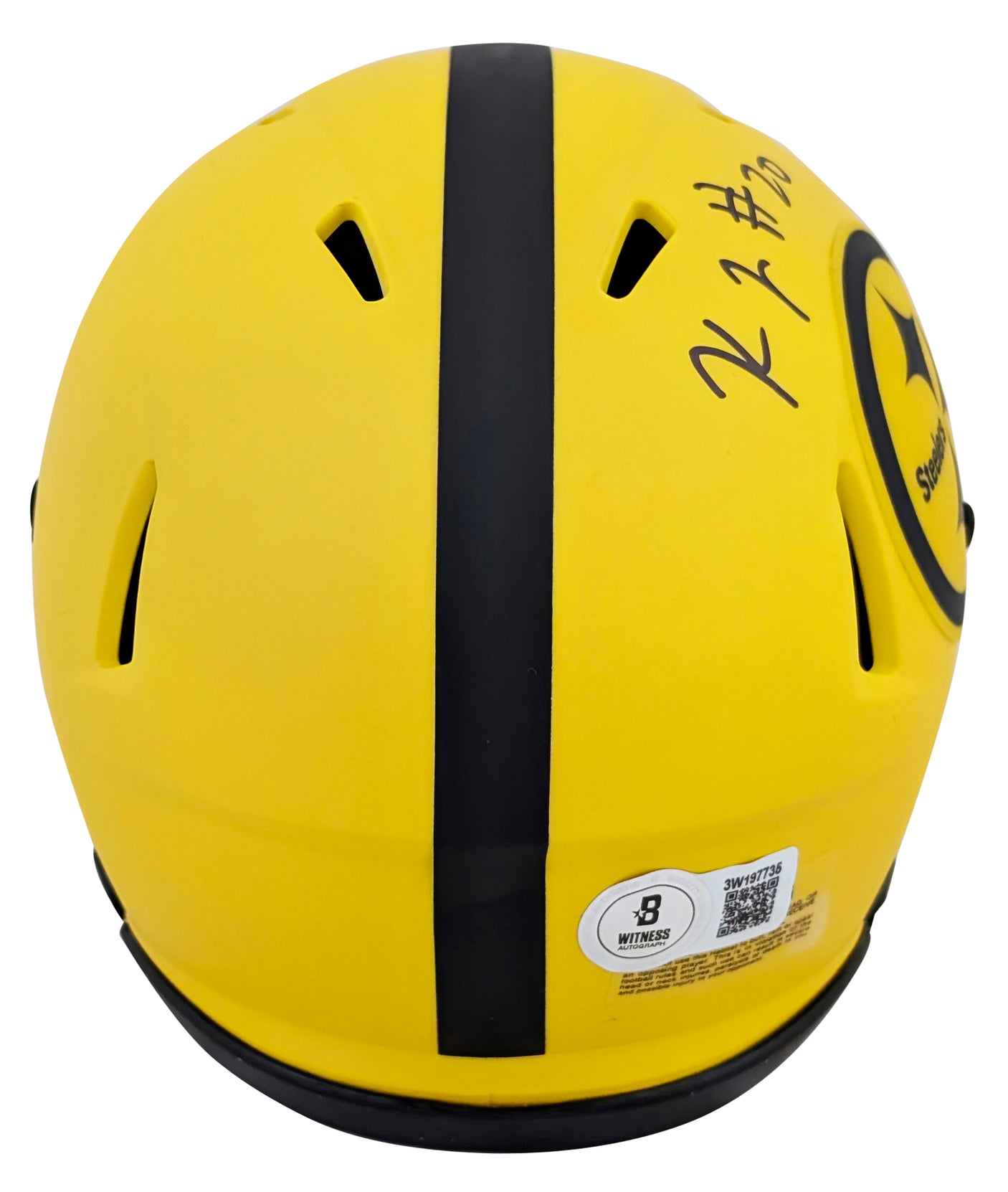 Steelers Kaleb Johnson Authentic Signed Rave Speed Mini Helmet BAS Witnessed