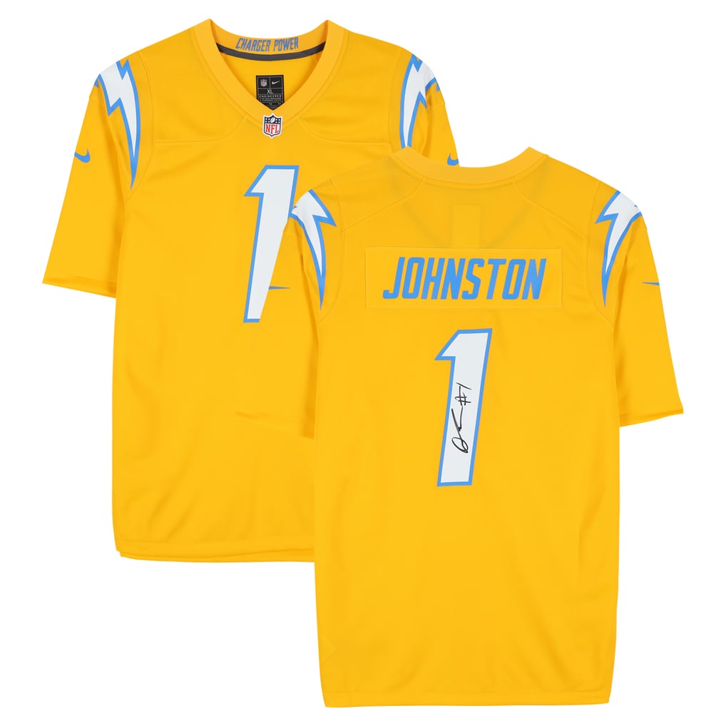 Quentin Johnston Autographed Los Angeles Chargers Gold Nike Game Jersey Fanatics