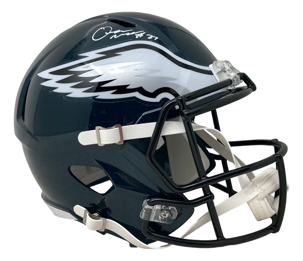 Quinyon Mitchell Signed Philadelphia Eagles Full Size Speed Replica Helmet JSA