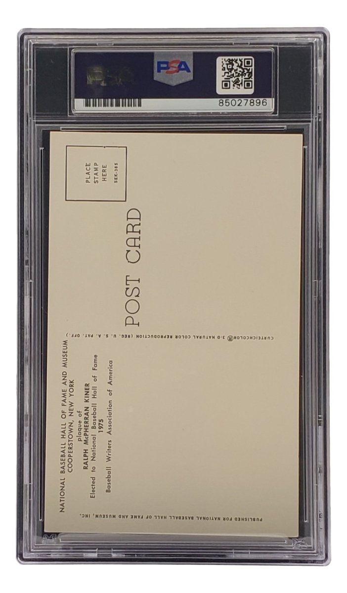 Ralph Kiner Signed 4x6 Pittsburgh Pirates HOF Plaque Card PSA/DNA 85027896 - Sports Integrity