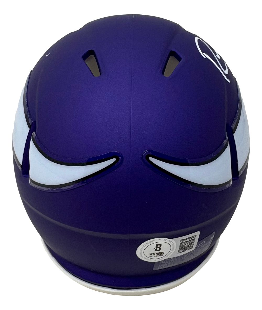 Randy Moss Signed Minnesota Vikings Mini Speed Helmet BAS