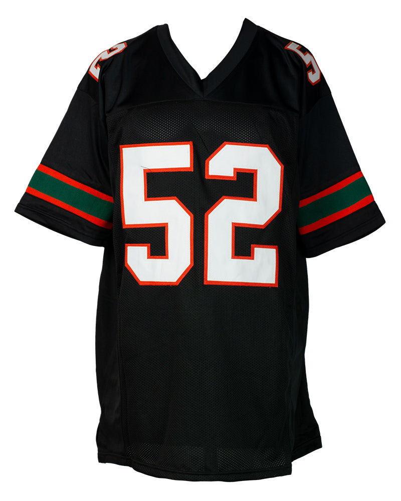 Ray Lewis Signed Custom Black Pro Style Football Jersey BAS ITP