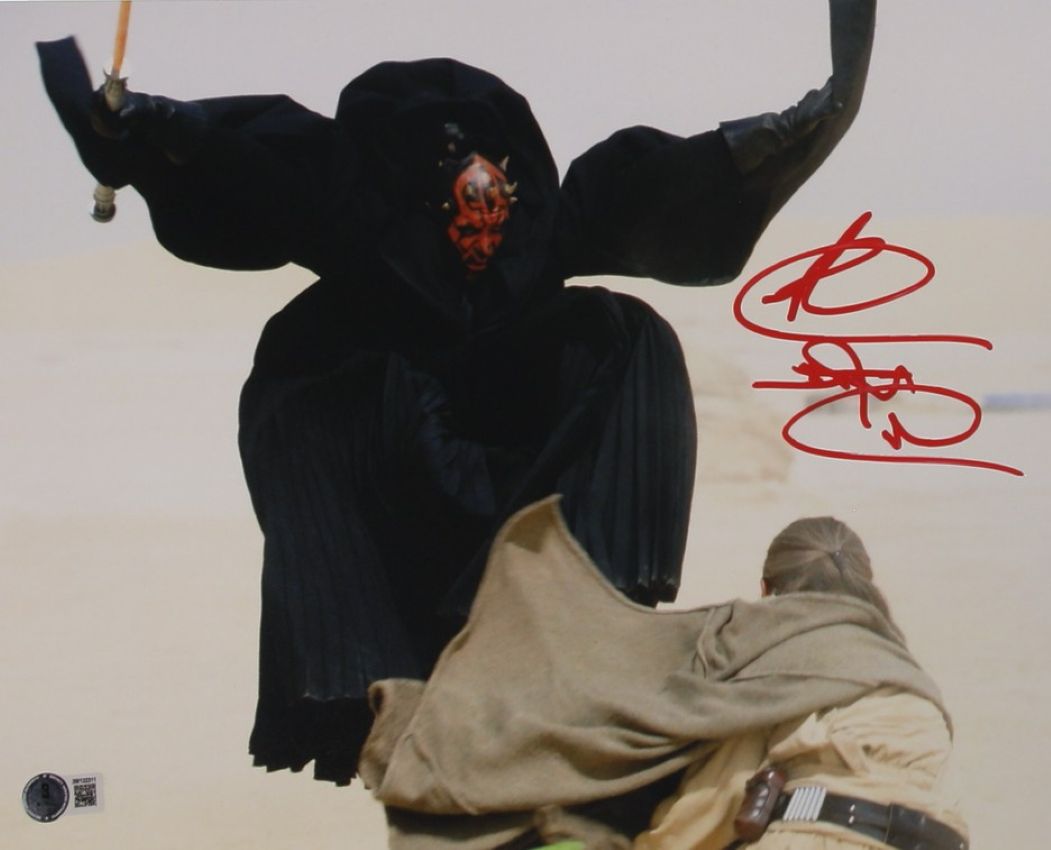 Ray Park Signed 11x14 Star Wars Darth Maul Photo BAS