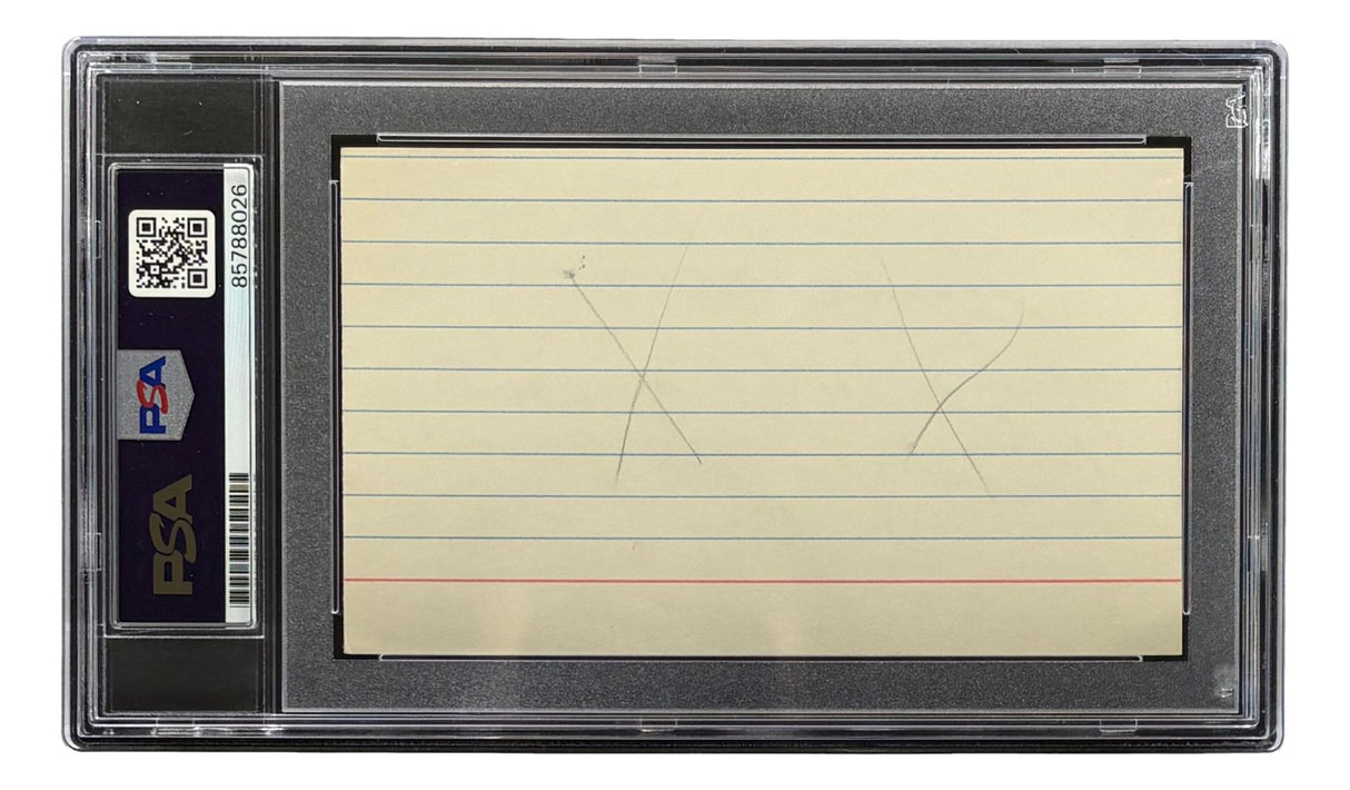 Red Grange Chicago Bears Signed Index Card Sincerely PSA/DNA