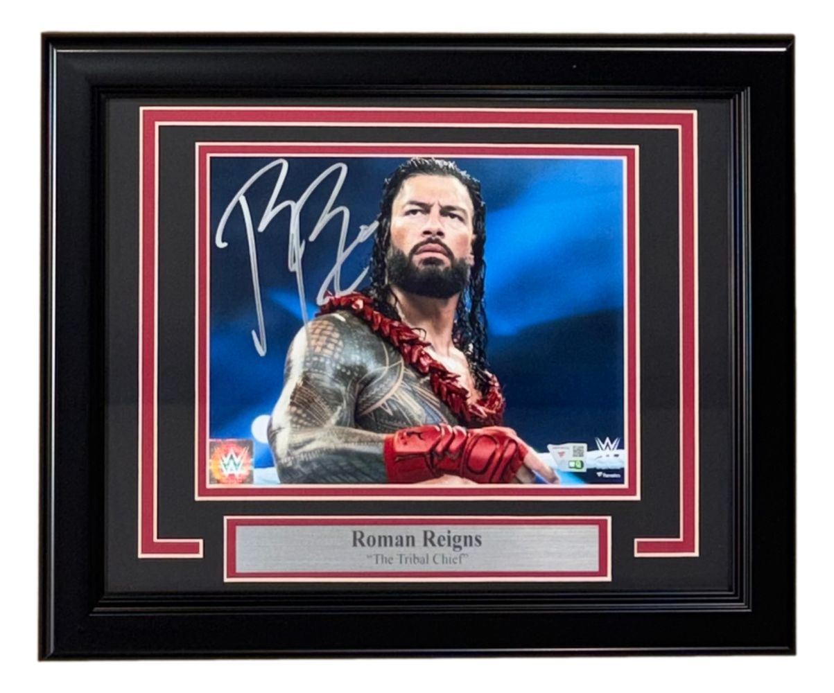 Roman Reigns Signed Framed 8x10 WWE Stare Photo Fanatics
