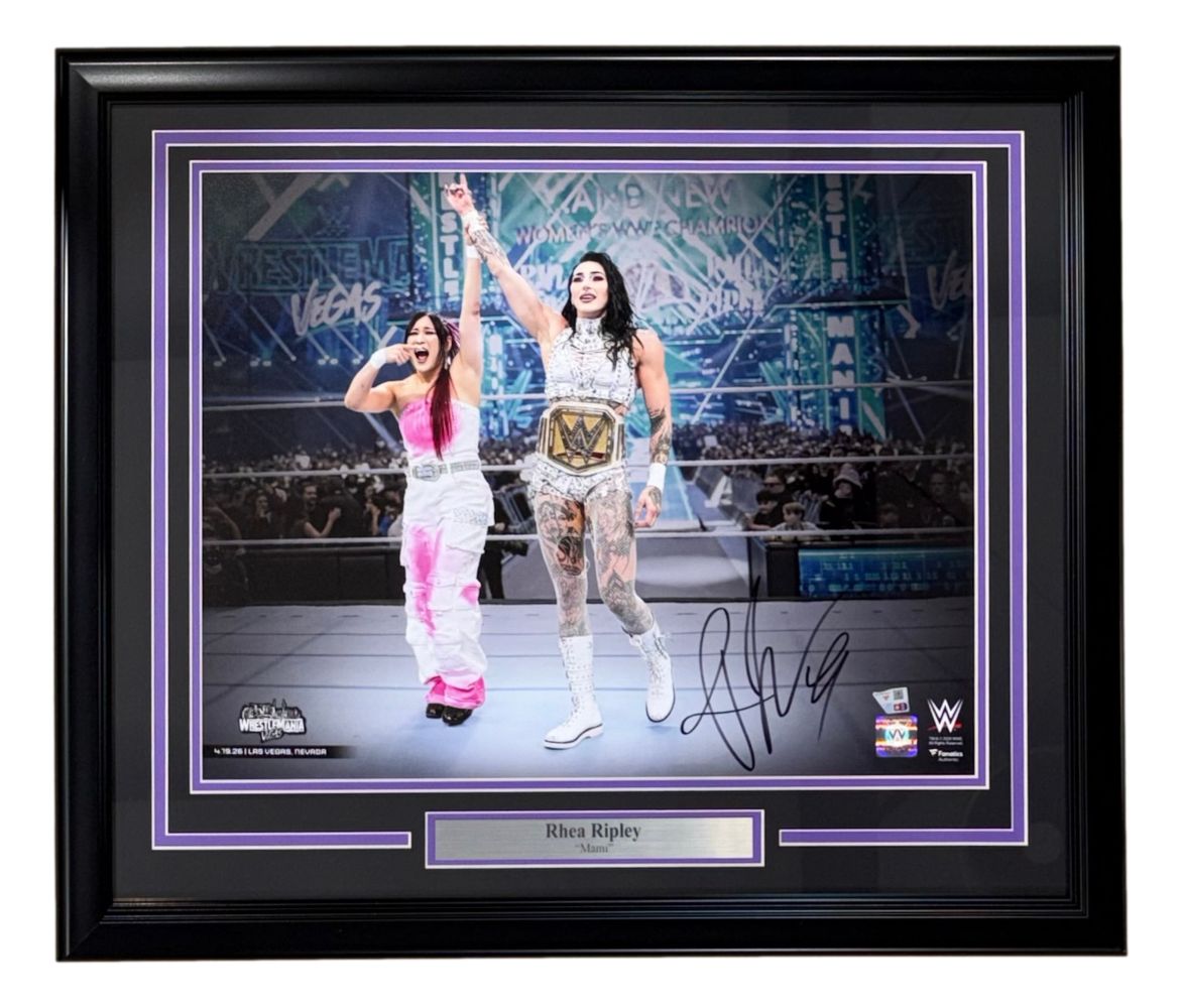 Rhea Ripley Signed Framed 16x20 WWE Wrestlemania Vegas Photo Fanatics
