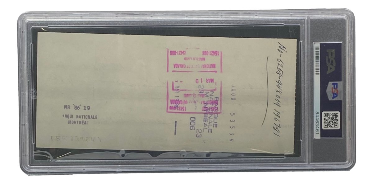 Maurice Richard Signed Montreal Canadiens Bank Check #607 PSA/DNA - Sports Integrity