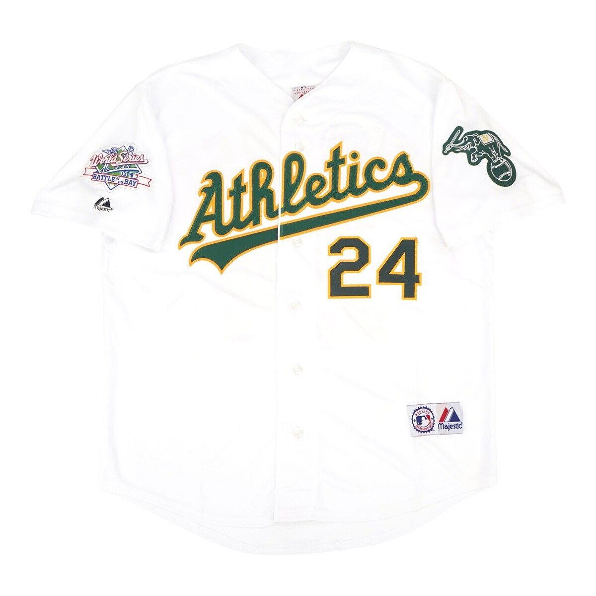 Rickey Henderson Oakland Athletics 1989 WS Replica White Majestic XL Jersey - Sports Integrity