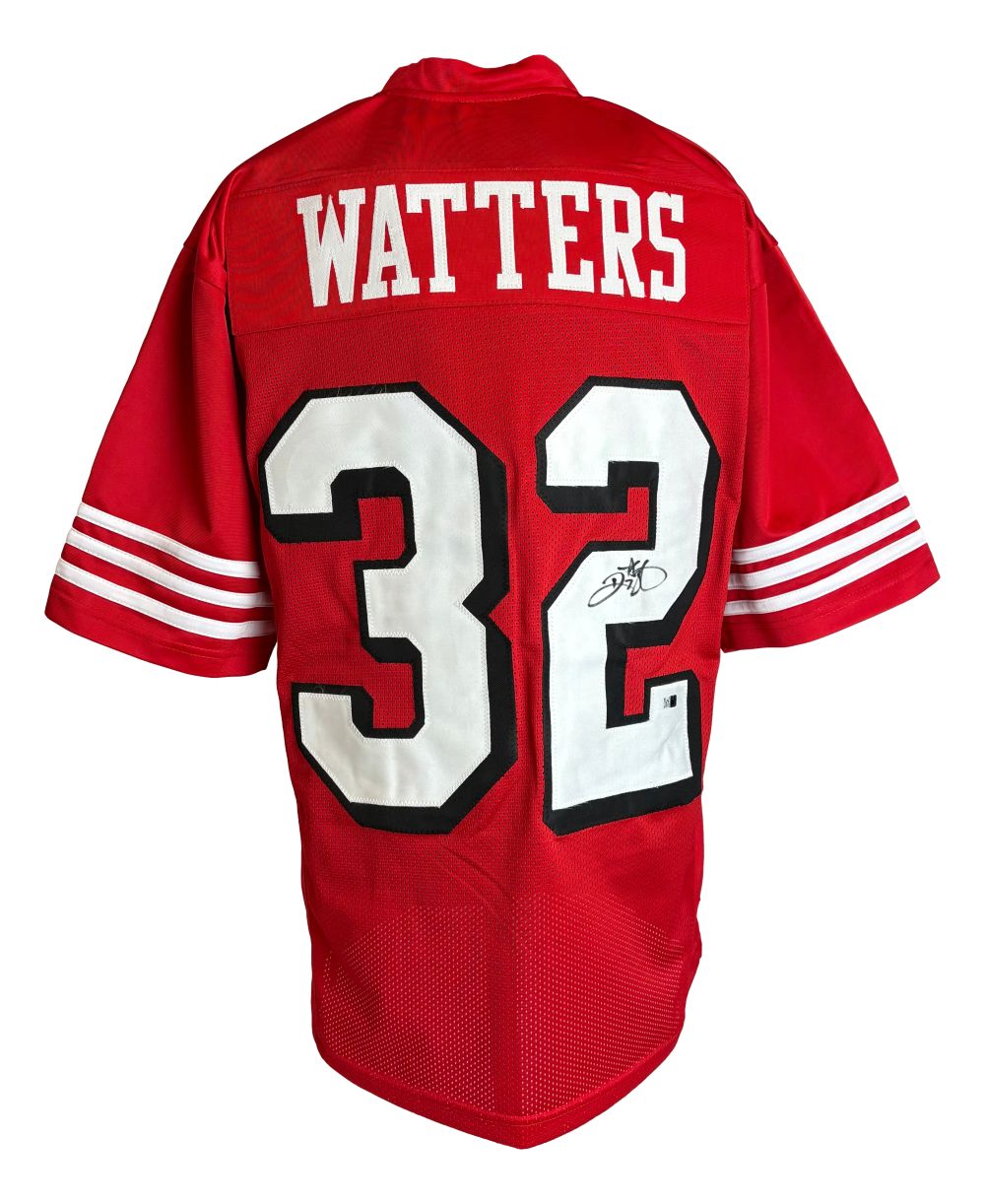 Ricky Watters San Francisco Signed Red Football Jersey Sports Integrity