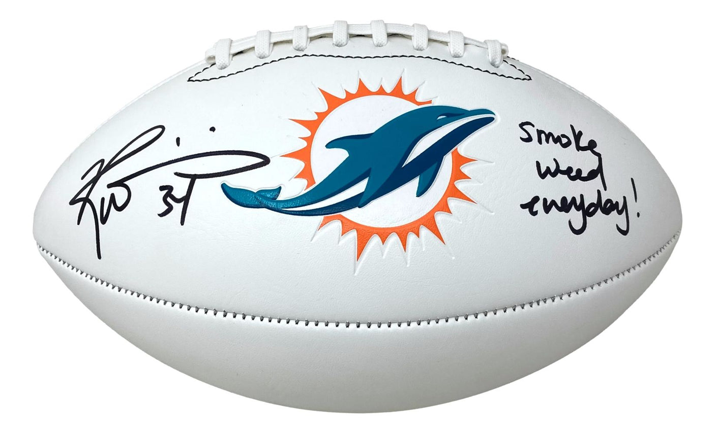 Ricky Williams Signed Miami Dolphins Logo Football Smoke Weed Everyday BAS ITP