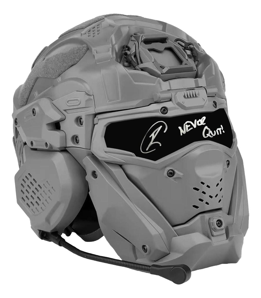 Robert O'Neill Signed FS US Navy Seal Tactical Aircrew Helmet Never Quit PSA/DNA