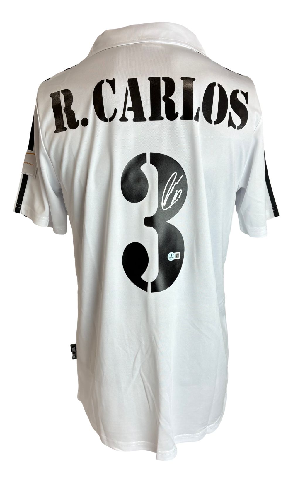 Roberto Carlos Signed Real Madrid Adidas Soccer Jersey BAS