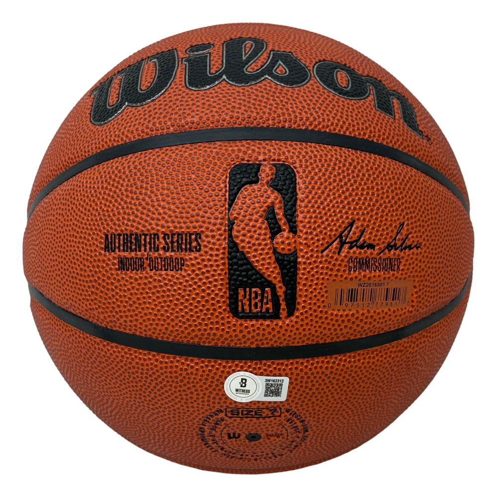 Dennis Rodman Chicago Bulls Signed NBA Wilson I/O Basketball BAS w/ Case