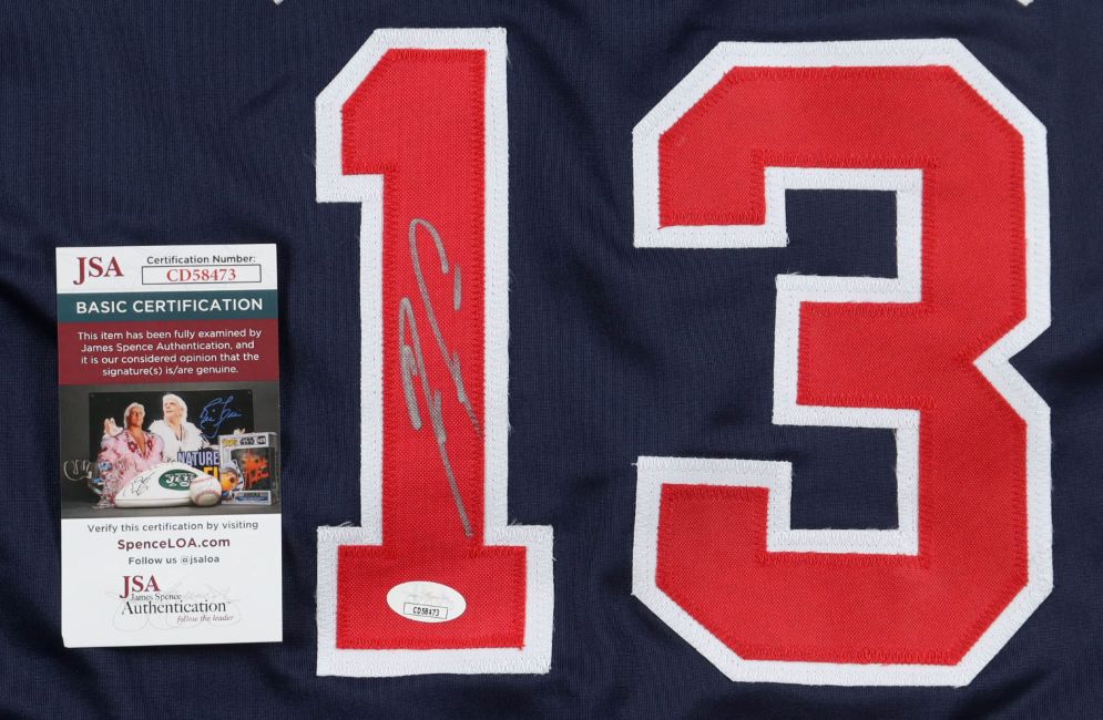 Ronald Acuna Jr Atlanta Signed Navy Blue Baseball Jersey JSA