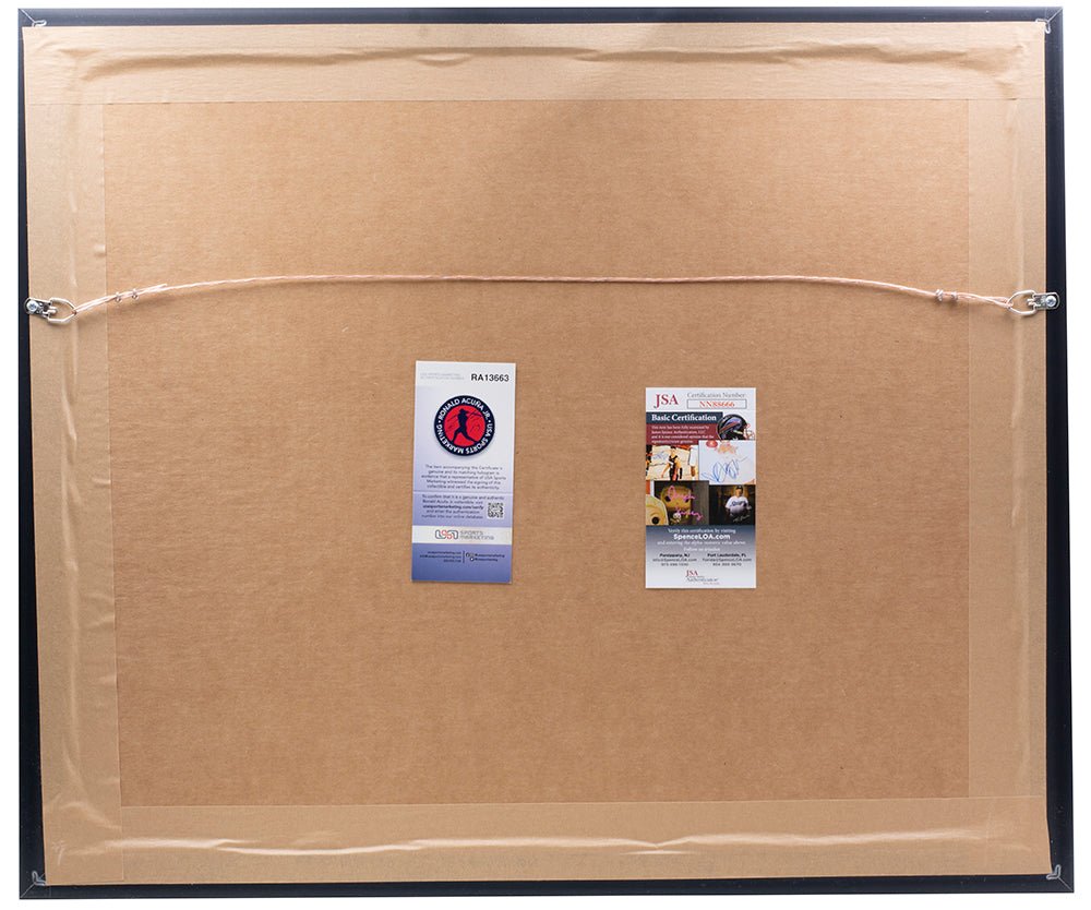 Ronald Acuna Jr. Cristian Pache Signed Framed Atlanta Braves 16x20 Photo JSA - Sports Integrity