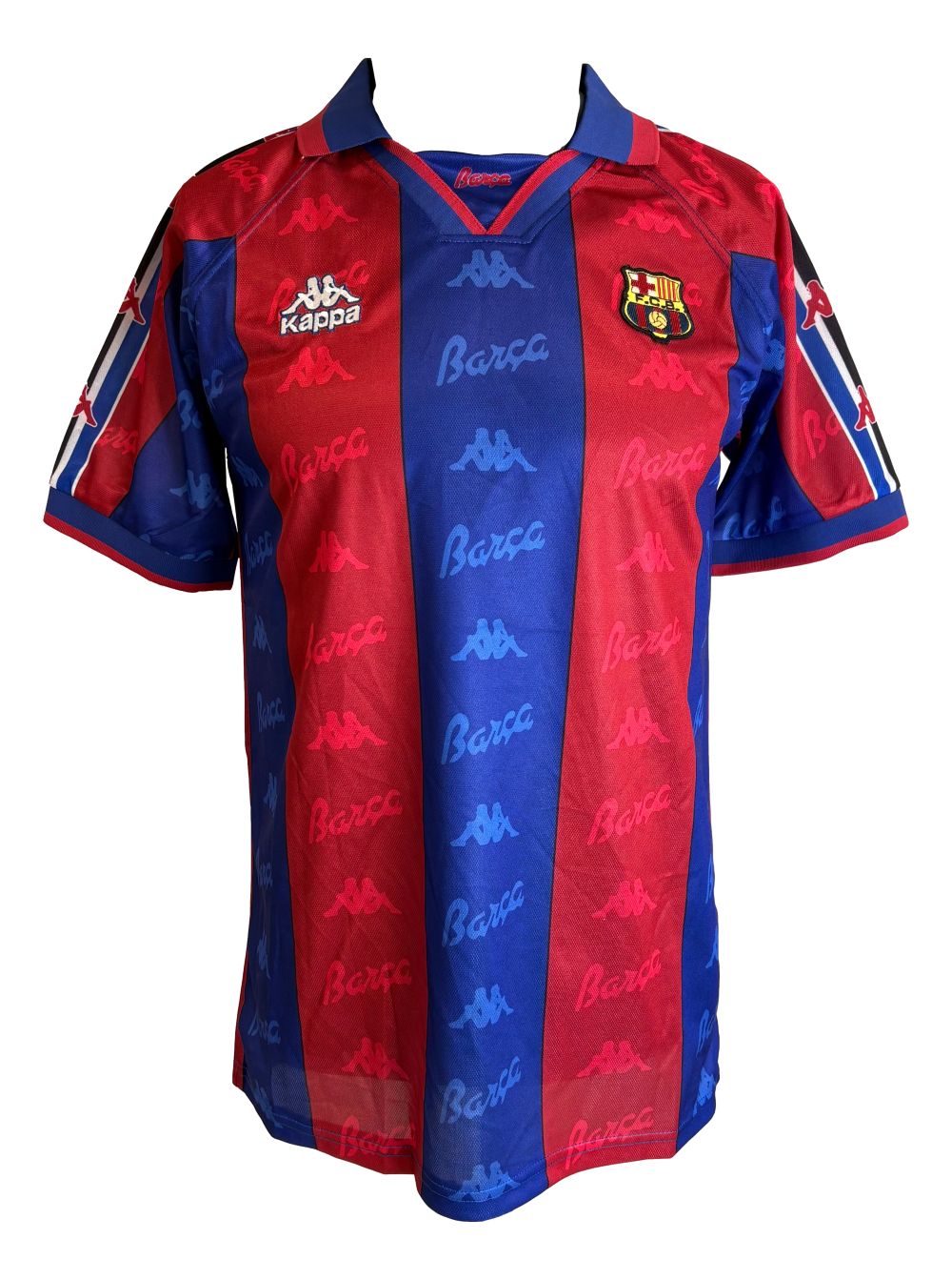 Ronaldo Signed Barcelona Red Kappa Soccer Jersey BAS