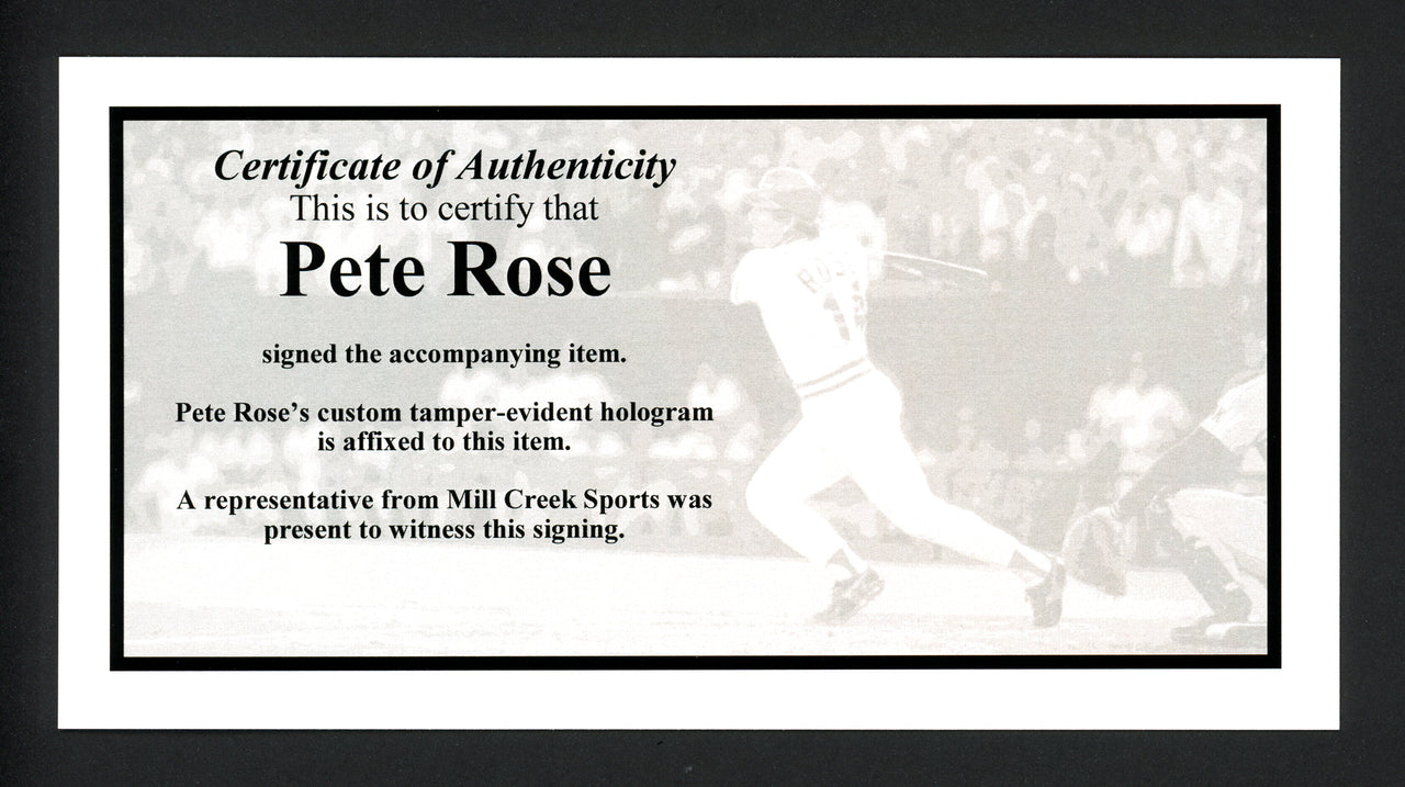 Pete Rose Autographed 8x10 Photo Cincinnati Reds Hit King PR Holo Stock #229041