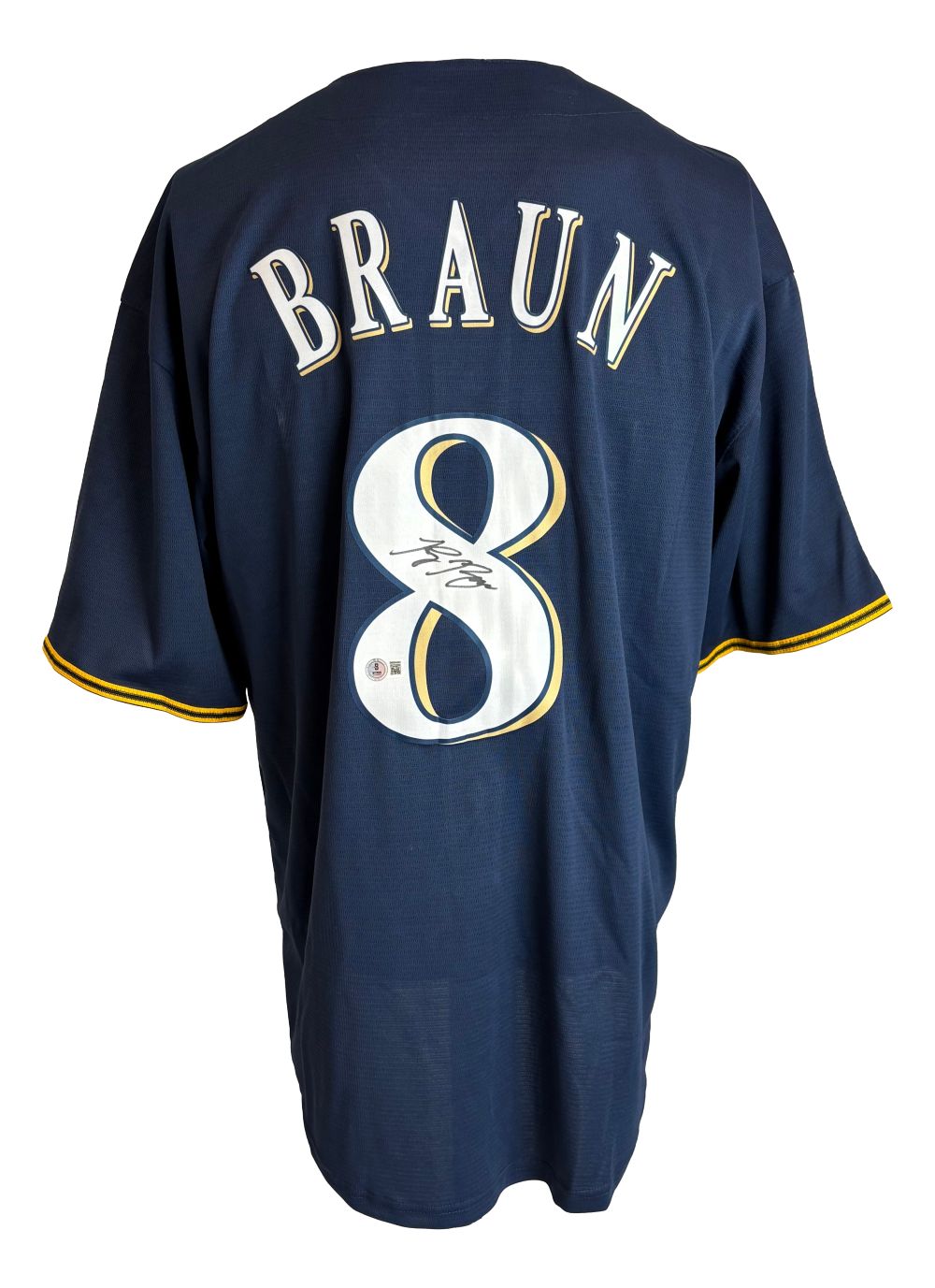 Ryan Braun Milwaukee Signed Navy Blue Baseball Jersey BAS