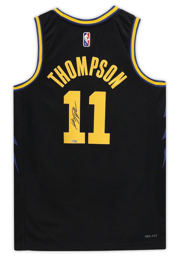 KLAY THOMPSON Autographed Golden State Warriors Black Nike 2021-22 Mixtape Edition Swingman Jersey FANATICS