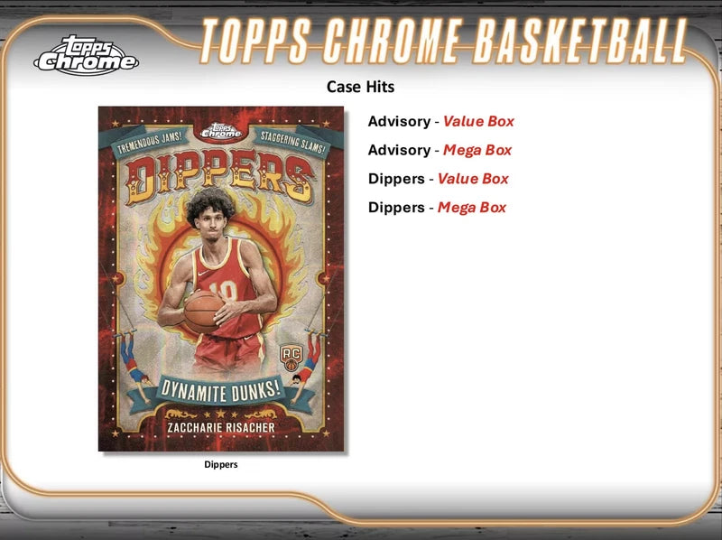 2024/25 Topps Chrome Mega NBA Basketball 8-Pack Monster Box Factory Sealed (7PK/BX, 6CDS/PK)