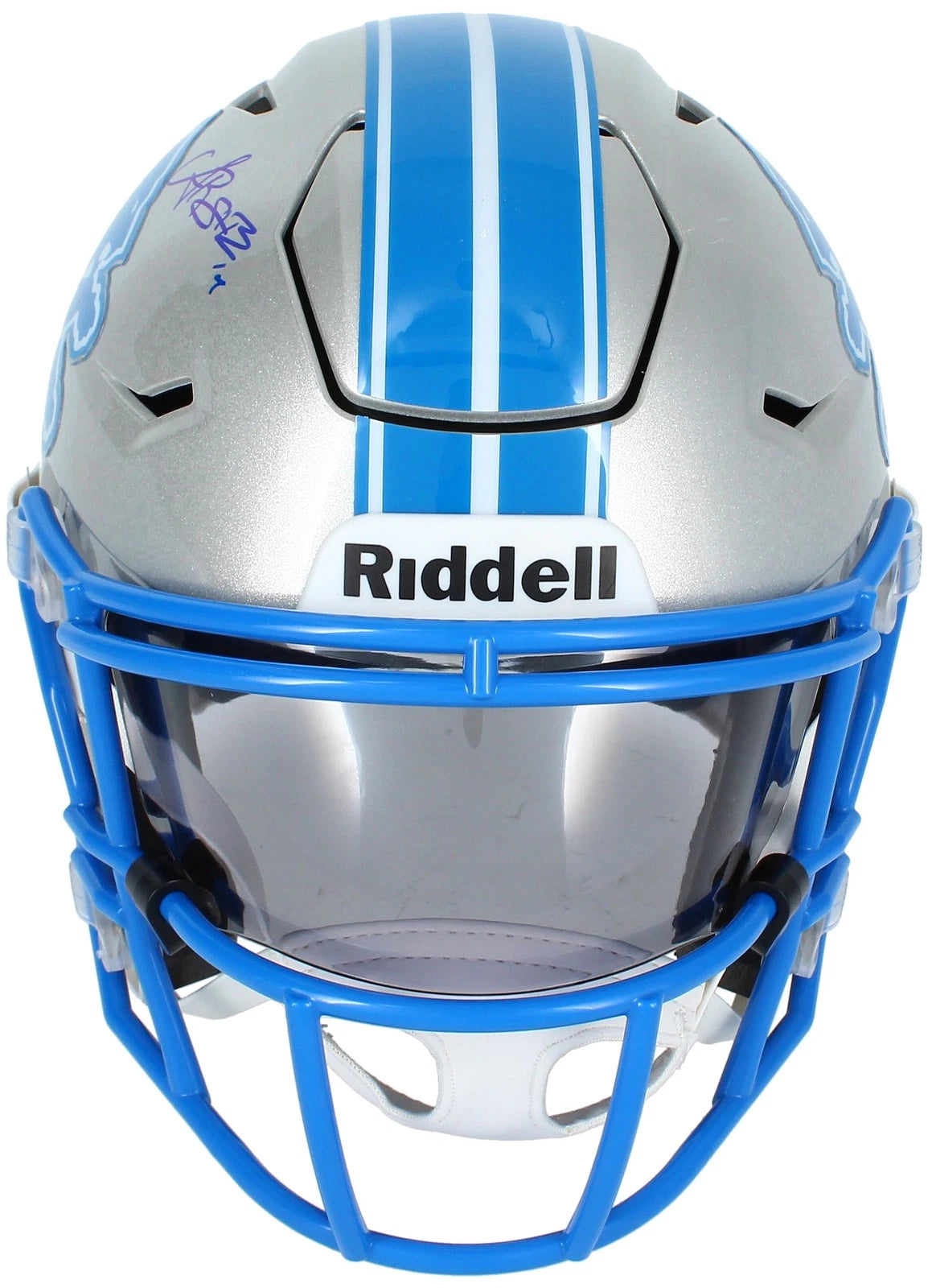 Amon-Ra St. Brown Autographed Detroit Lions Speedflex Midi Helmet Beckett Witnessed