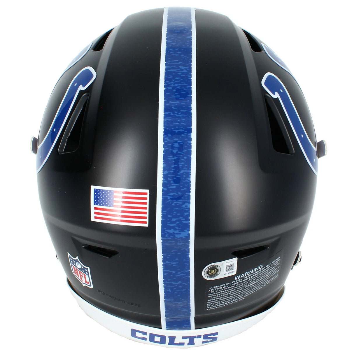 Jonathan Taylor Autographed Indianapolis Colts Black 2023 Alternate Speedflex Authentic Helmet Beckett Witnessed