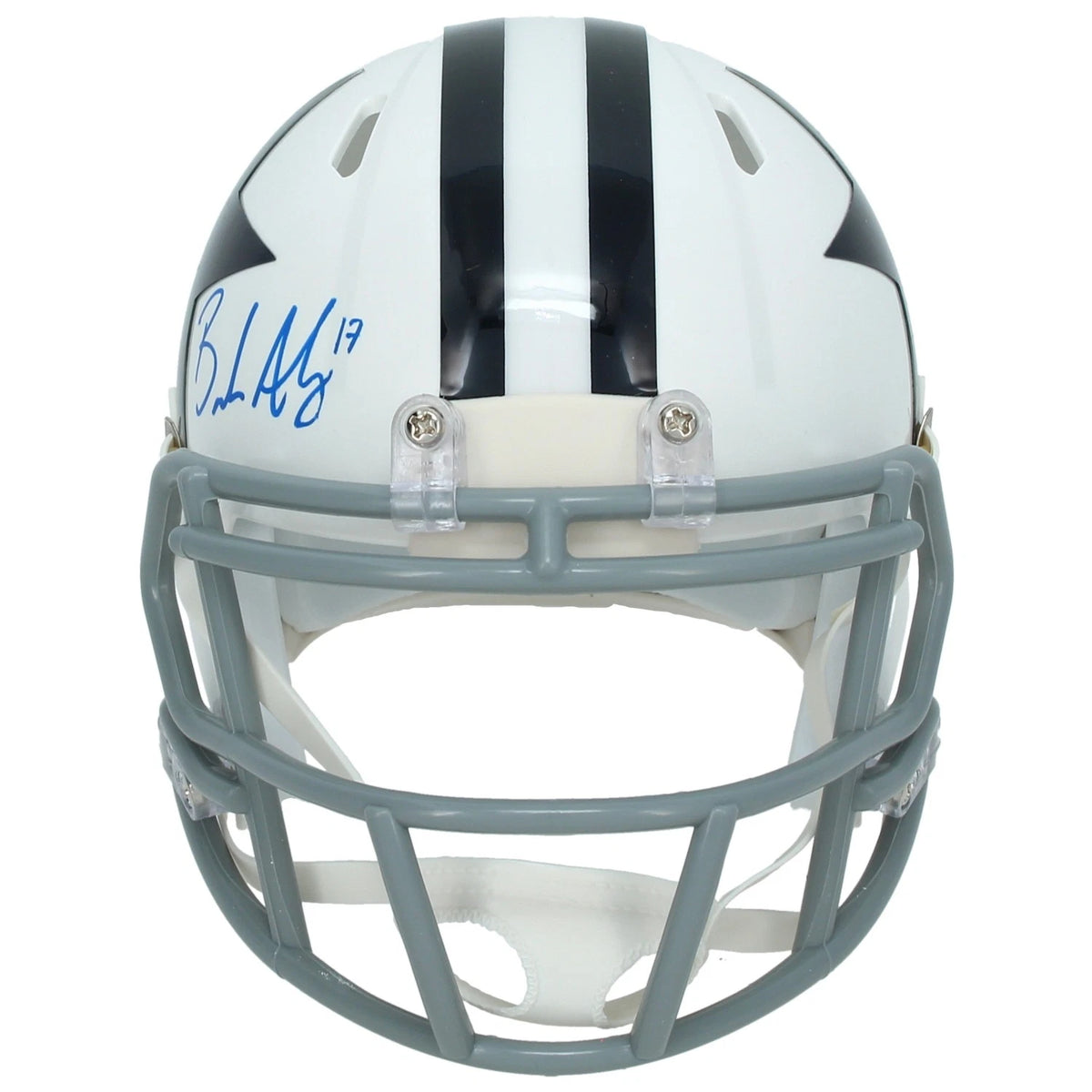 Brandon Aubrey Autographed Dallas Cowboys 1960-63 Throwback Speed Mini Helmet Beckett Witnessed