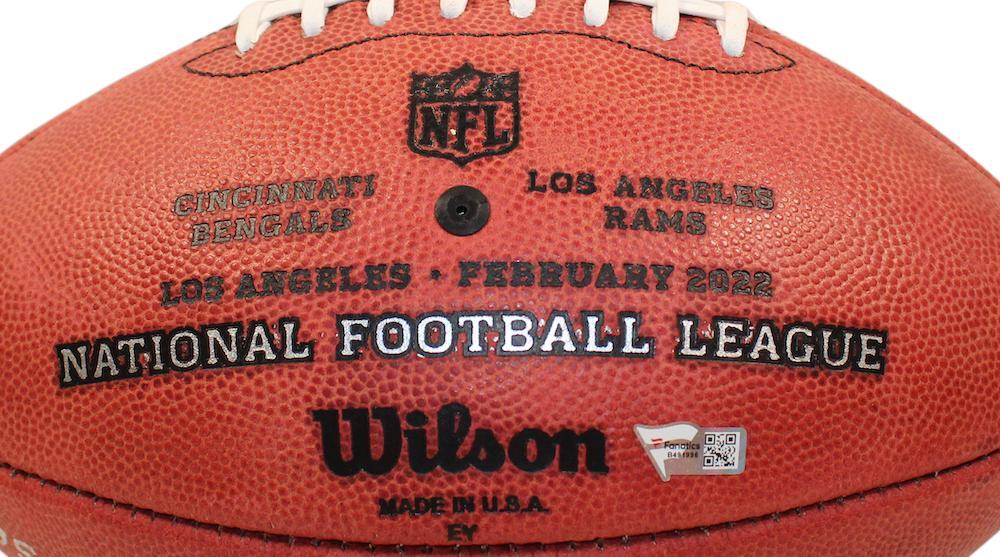 MATTHEW STAFFORD Autographed/Inscribed "SB LVI CHAMPS" Los Angeles Rams SB LVI Champions Logo Wilson Duke Authentic Football FANATICS LE 9/56