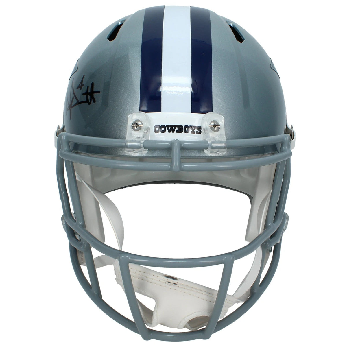 Dak Prescott Autographed Dallas Cowboys Speed Full Size Helmet Beckett Witnessed