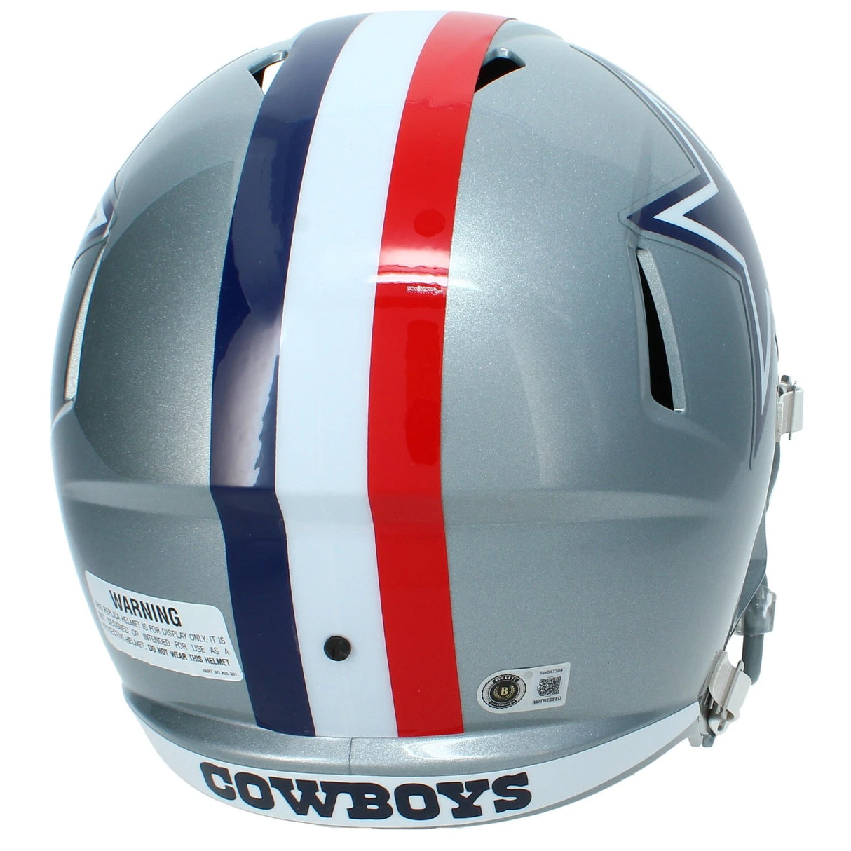 Brandon Aubrey Autographed Dallas Cowboys 1976 Throwback Speed Replica Helmet Beckett Witnessed